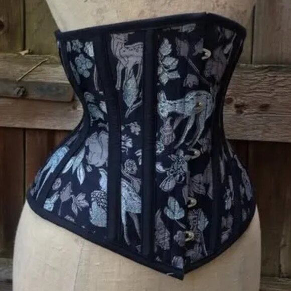 Navy Forest Animals Waspie Corset - 23